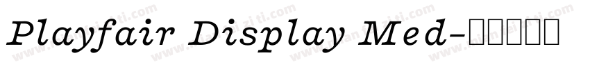 Playfair Display Med字体转换